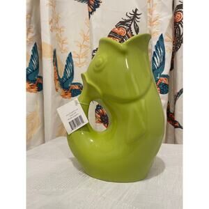 Original Gurglepot Fish Pitcher Light Green, 9.5”